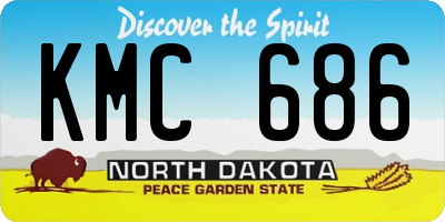 ND license plate KMC686