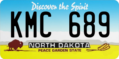 ND license plate KMC689