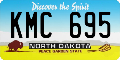ND license plate KMC695