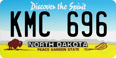 ND license plate KMC696