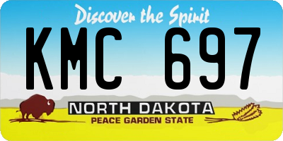ND license plate KMC697