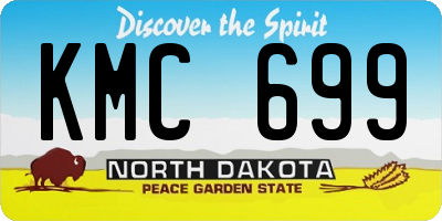 ND license plate KMC699
