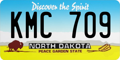ND license plate KMC709