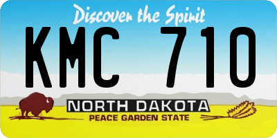 ND license plate KMC710