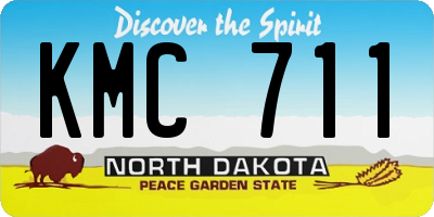 ND license plate KMC711