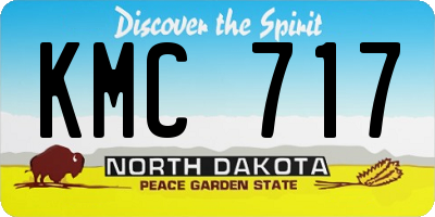 ND license plate KMC717