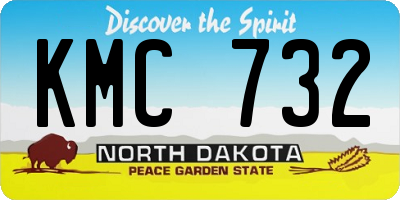 ND license plate KMC732