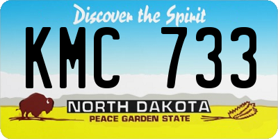 ND license plate KMC733