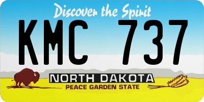 ND license plate KMC737