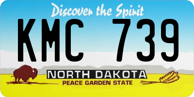 ND license plate KMC739