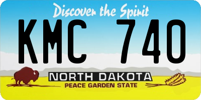 ND license plate KMC740