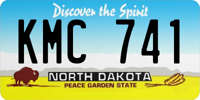 ND license plate KMC741