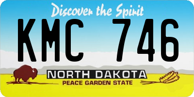 ND license plate KMC746