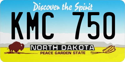 ND license plate KMC750