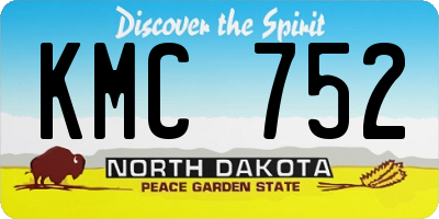 ND license plate KMC752