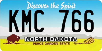 ND license plate KMC766