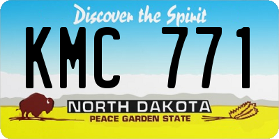 ND license plate KMC771