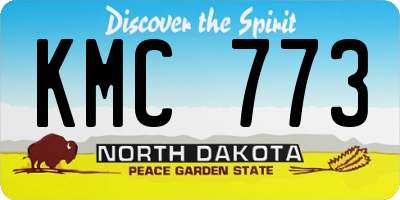 ND license plate KMC773
