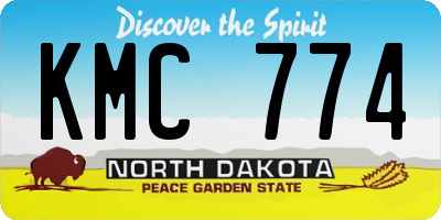 ND license plate KMC774