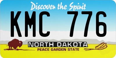 ND license plate KMC776
