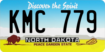 ND license plate KMC779