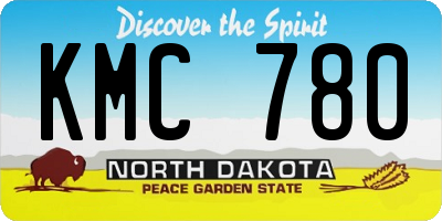 ND license plate KMC780