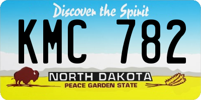 ND license plate KMC782