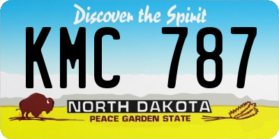 ND license plate KMC787