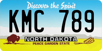 ND license plate KMC789