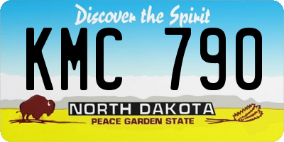 ND license plate KMC790