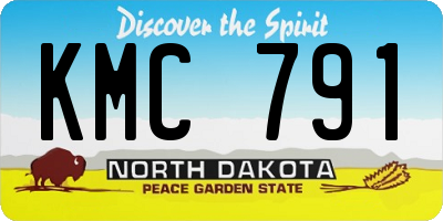 ND license plate KMC791