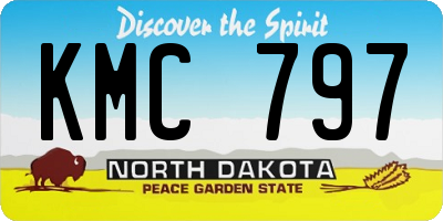 ND license plate KMC797
