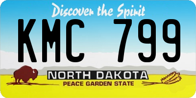 ND license plate KMC799