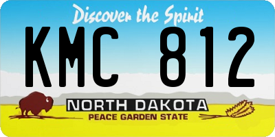 ND license plate KMC812
