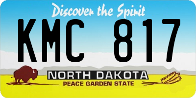 ND license plate KMC817