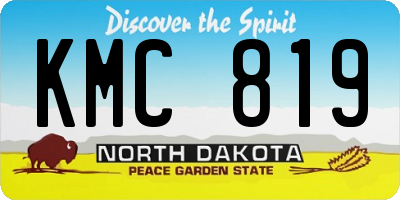 ND license plate KMC819