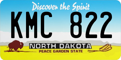 ND license plate KMC822