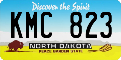 ND license plate KMC823