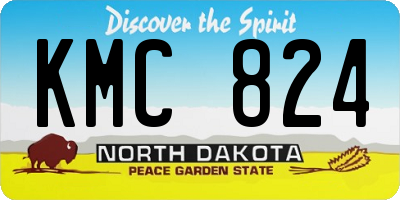 ND license plate KMC824