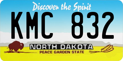 ND license plate KMC832
