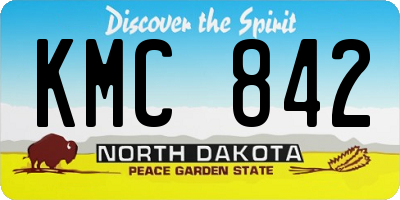 ND license plate KMC842