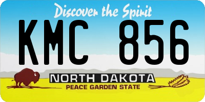 ND license plate KMC856