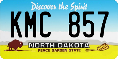 ND license plate KMC857