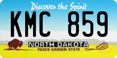 ND license plate KMC859