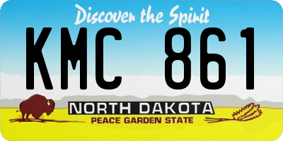 ND license plate KMC861