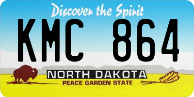 ND license plate KMC864