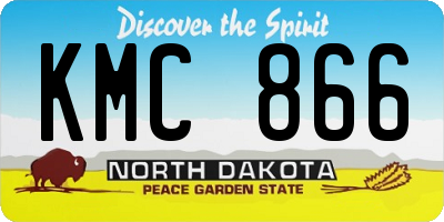 ND license plate KMC866