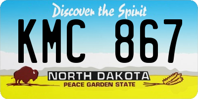 ND license plate KMC867