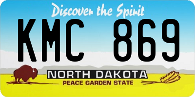 ND license plate KMC869
