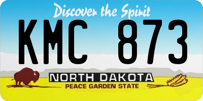 ND license plate KMC873